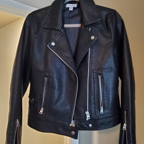 Topshop faux leather moto jacket - Picture 2 of 6